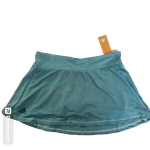 Adidas  Parley Tennis Skirt w/Built-in Shorts Teal/Mint Stripe Ombre NWT Size L